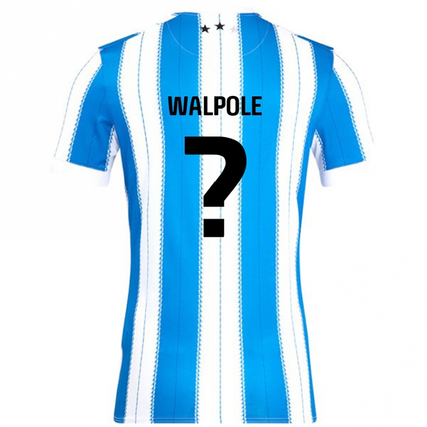 Kids Football Alex Walpole #0 Blue White Home Jersey 2024/25 T-Shirt Nz