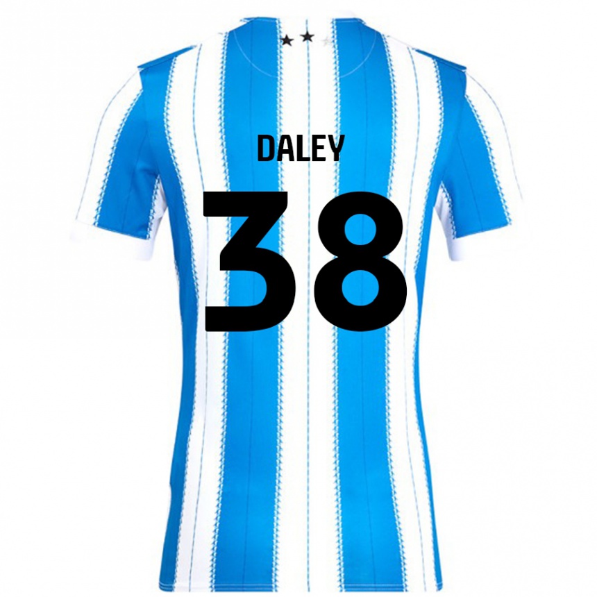 Kids Football Luke Daley #38 Blue White Home Jersey 2024/25 T-Shirt Nz