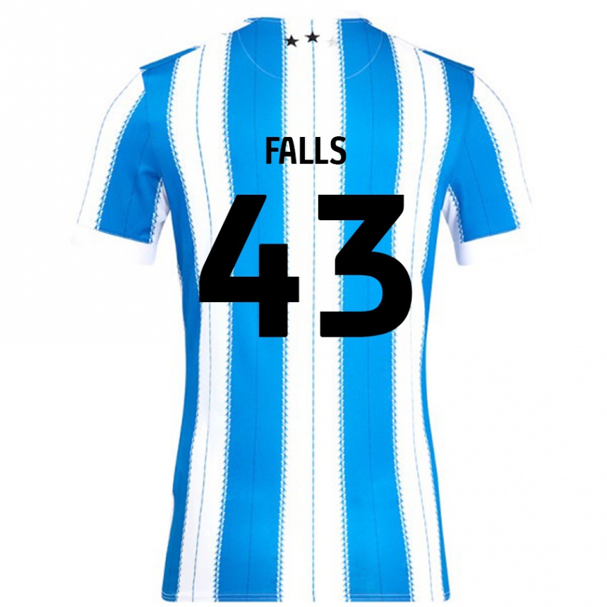 Kids Football Conor Falls #43 Blue White Home Jersey 2024/25 T-Shirt Nz