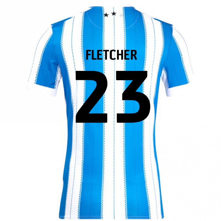 Kids Football Serena Fletcher #23 Blue White Home Jersey 2024/25 T-Shirt Nz