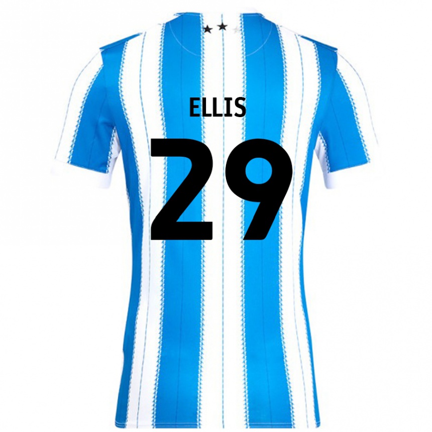 Kids Football Molly Ellis #29 Blue White Home Jersey 2024/25 T-Shirt Nz