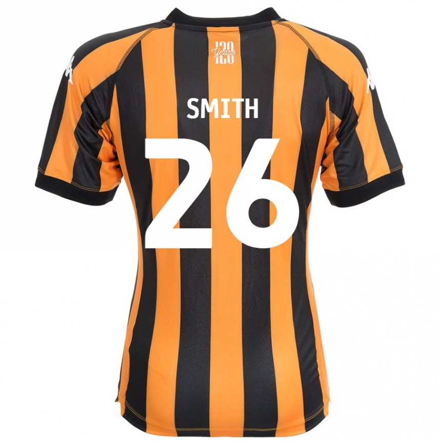 Kids Football Andy Smith #26 Black Amber Home Jersey 2024/25 T-Shirt Nz