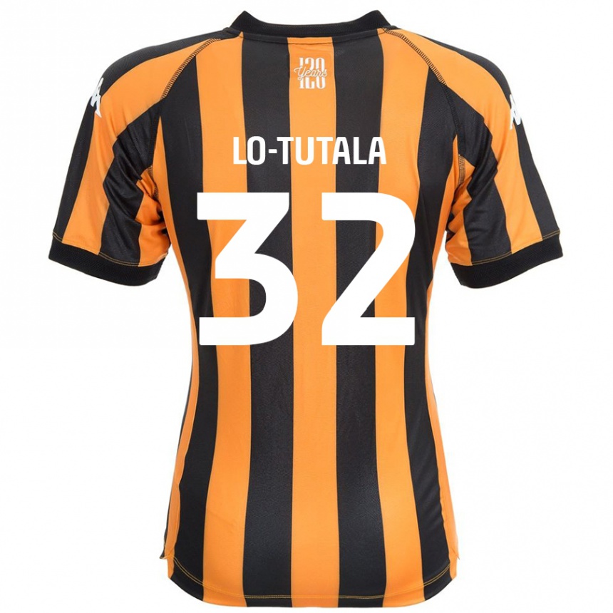 Kids Football Thimothée Lo-Tutala #32 Black Amber Home Jersey 2024/25 T-Shirt Nz