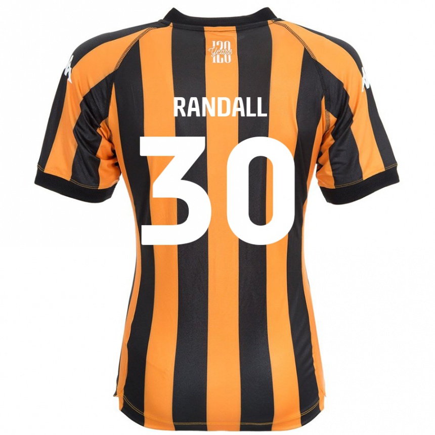 Kids Football Jennifer Randall #30 Black Amber Home Jersey 2024/25 T-Shirt Nz