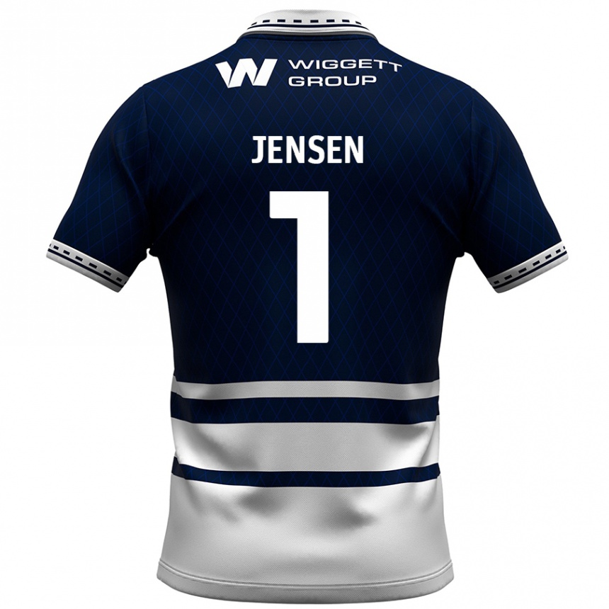 Kids Football Lukas Jensen #1 Navy Blue White Home Jersey 2024/25 T-Shirt Nz