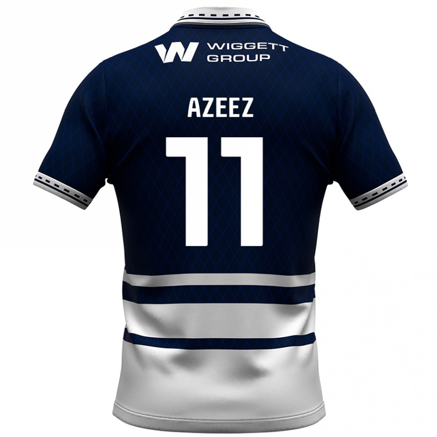 Kids Football Femi Azeez #11 Navy Blue White Home Jersey 2024/25 T-Shirt Nz