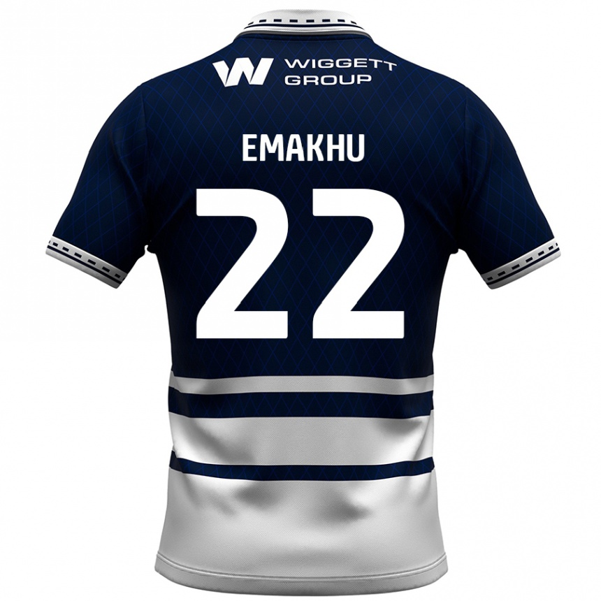 Kids Football Aidomo Emakhu #22 Navy Blue White Home Jersey 2024/25 T-Shirt Nz