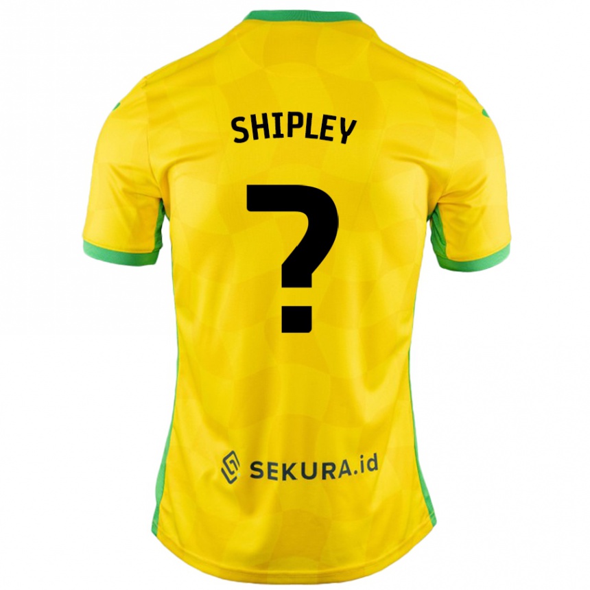 Kids Football Lewis Shipley #0 Yellow Green Home Jersey 2024/25 T-Shirt Nz