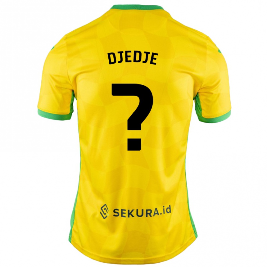 Kids Football Uriah Djedje #0 Yellow Green Home Jersey 2024/25 T-Shirt Nz