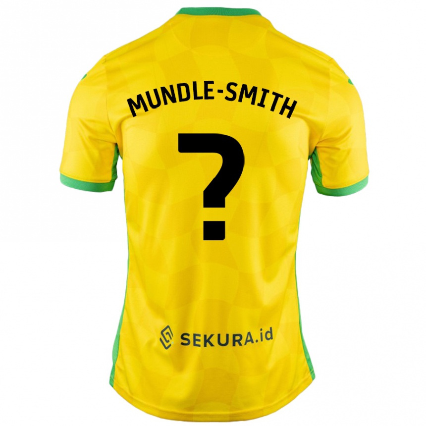 Kids Football Errol Mundle-Smith #0 Yellow Green Home Jersey 2024/25 T-Shirt Nz