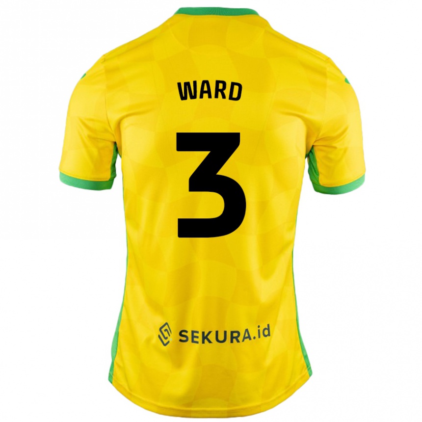 Kids Football Summer Ward #3 Yellow Green Home Jersey 2024/25 T-Shirt Nz