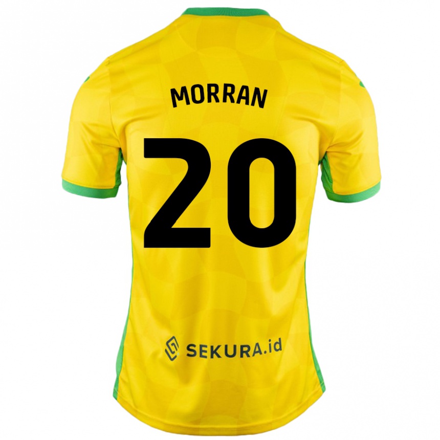 Kids Football Eloise Morran #20 Yellow Green Home Jersey 2024/25 T-Shirt Nz