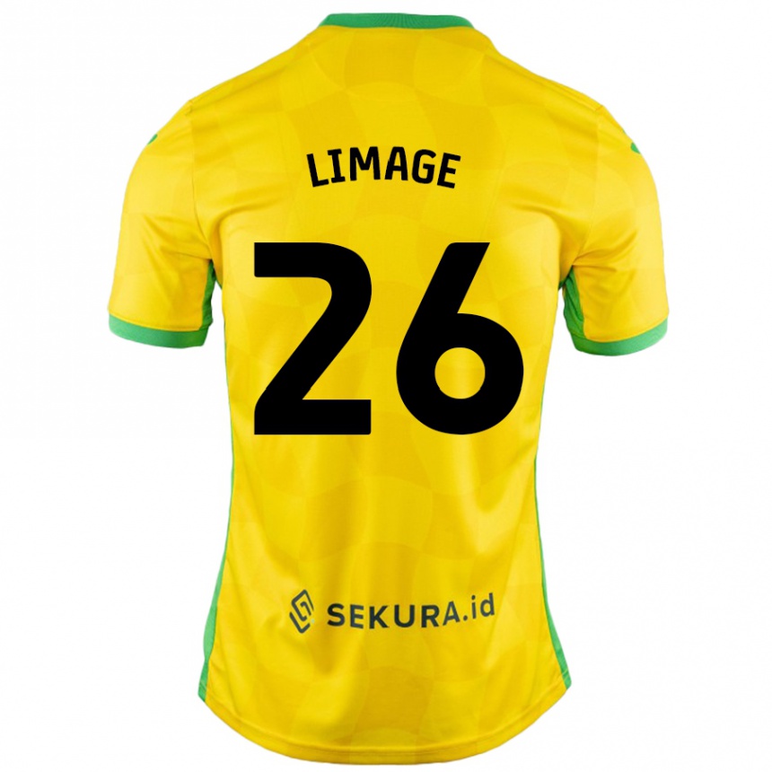 Kids Football Felicity Limage #26 Yellow Green Home Jersey 2024/25 T-Shirt Nz