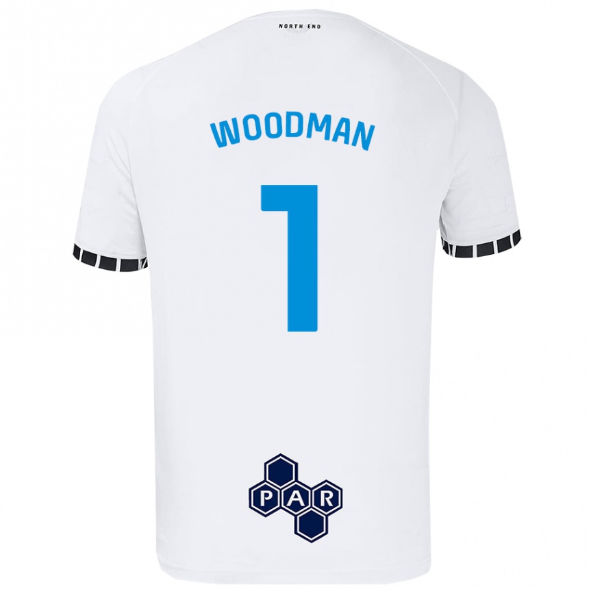 Kids Football Freddie Woodman #1 White Home Jersey 2024/25 T-Shirt Nz