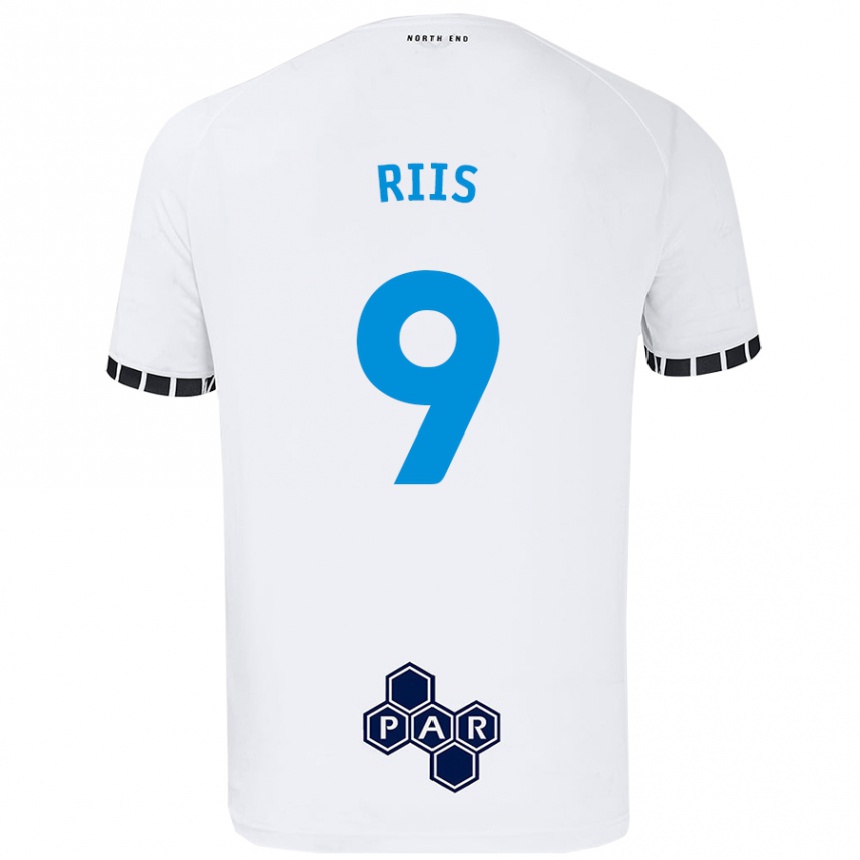 Kids Football Emil Riis #9 White Home Jersey 2024/25 T-Shirt Nz