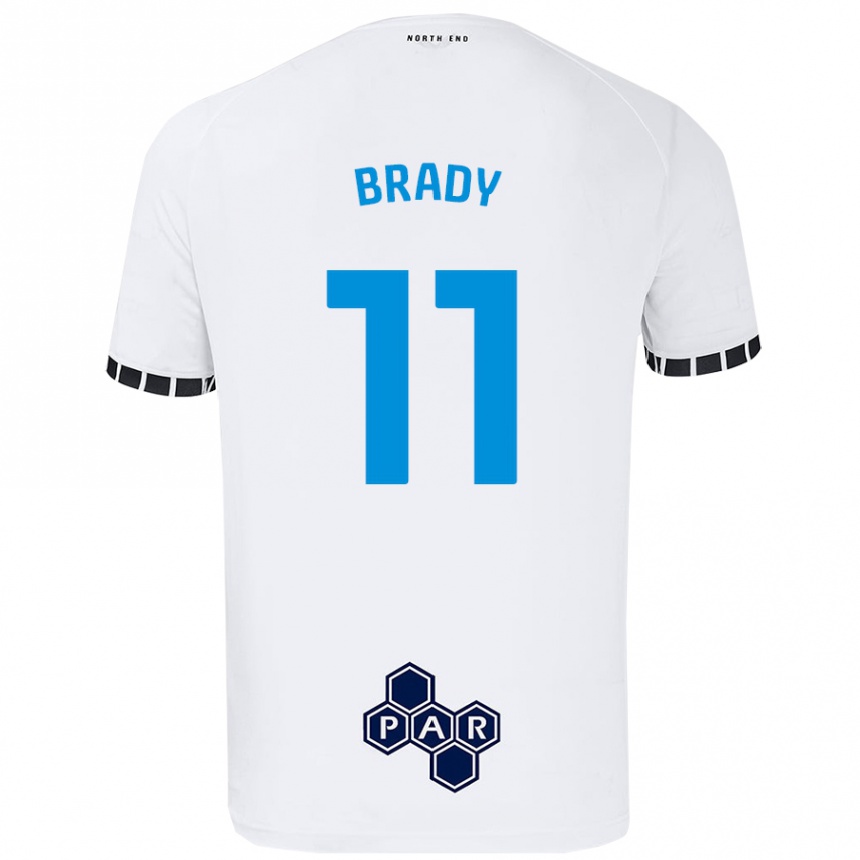 Kids Football Robbie Brady #11 White Home Jersey 2024/25 T-Shirt Nz