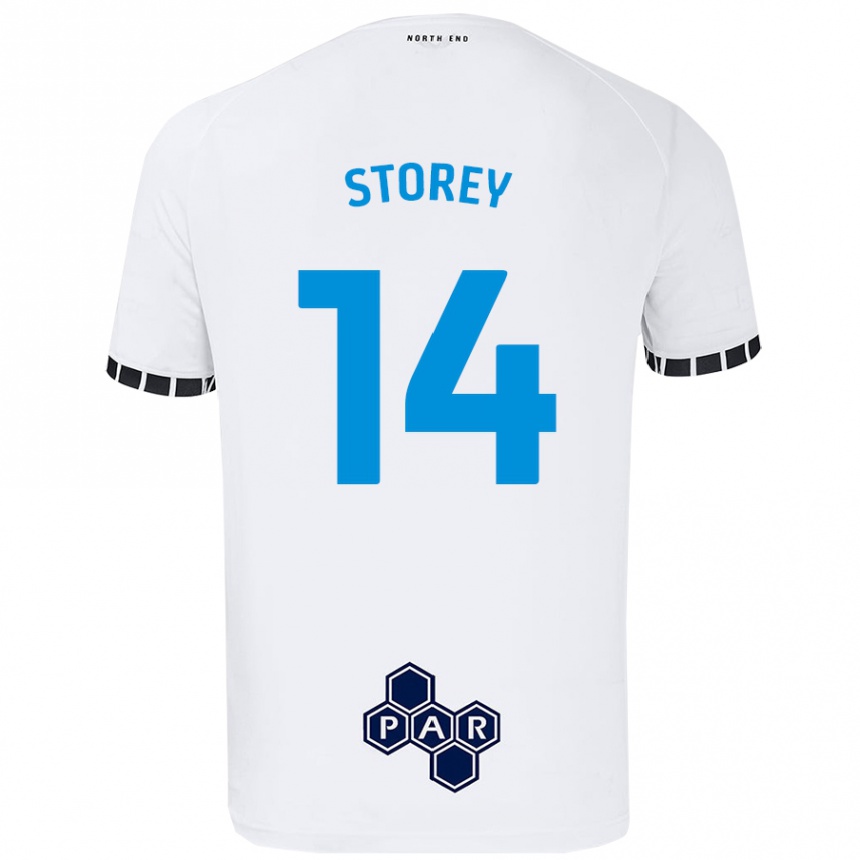 Kids Football Jordan Storey #14 White Home Jersey 2024/25 T-Shirt Nz