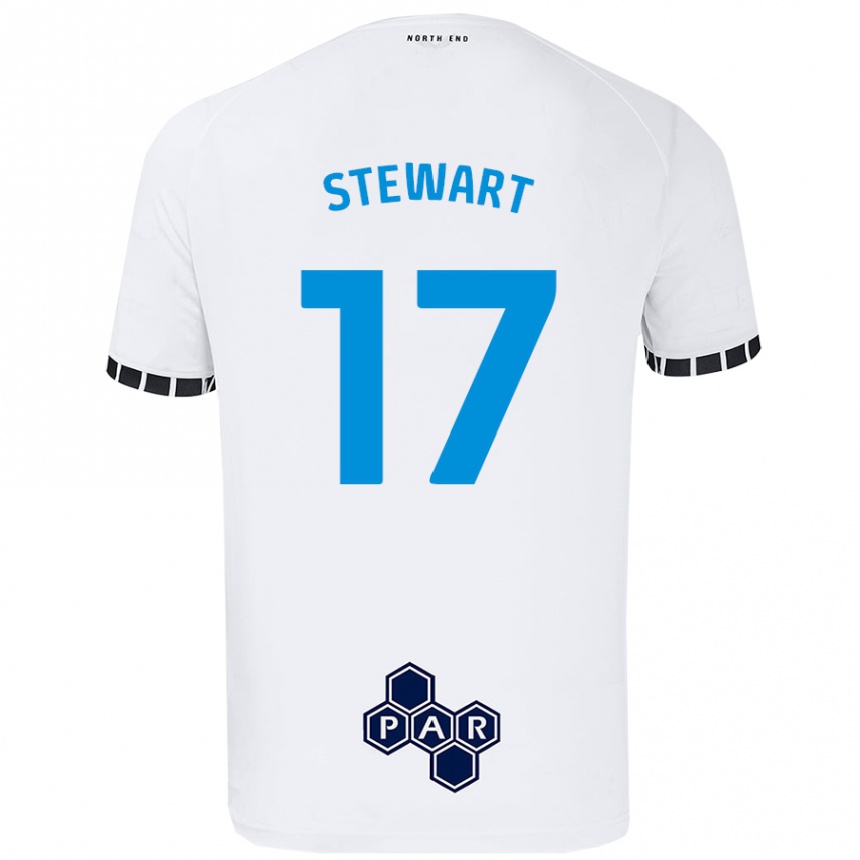 Kids Football Layton Stewart #17 White Home Jersey 2024/25 T-Shirt Nz