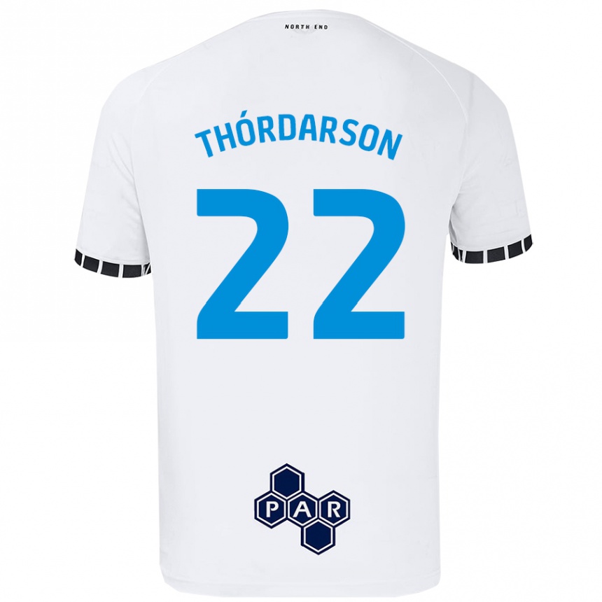 Kids Football Stefán Teitur Thórdarson #22 White Home Jersey 2024/25 T-Shirt Nz