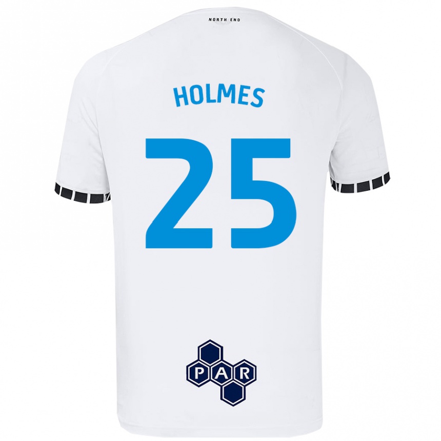 Kids Football Duane Holmes #25 White Home Jersey 2024/25 T-Shirt Nz