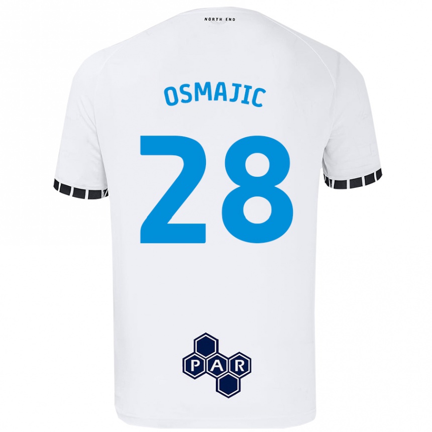 Kids Football Milutin Osmajic #28 White Home Jersey 2024/25 T-Shirt Nz