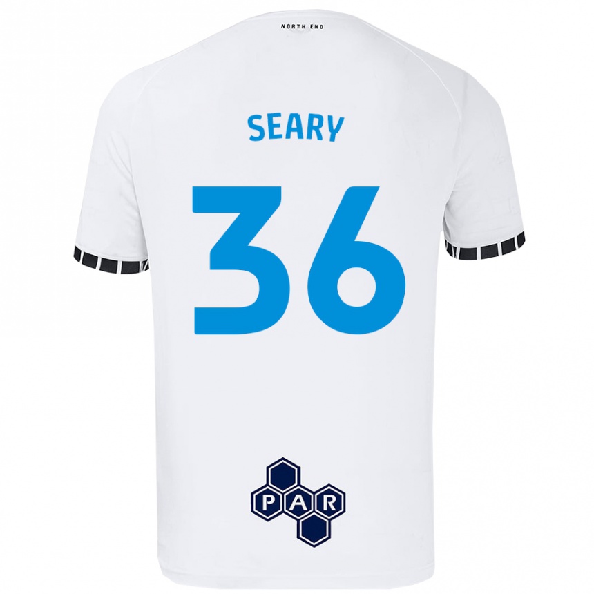 Kids Football Josh Seary #36 White Home Jersey 2024/25 T-Shirt Nz