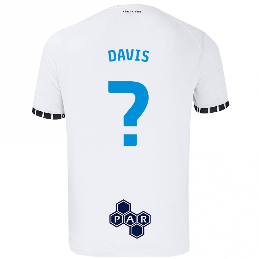 Kids Football Tommy Davis #0 White Home Jersey 2024/25 T-Shirt Nz