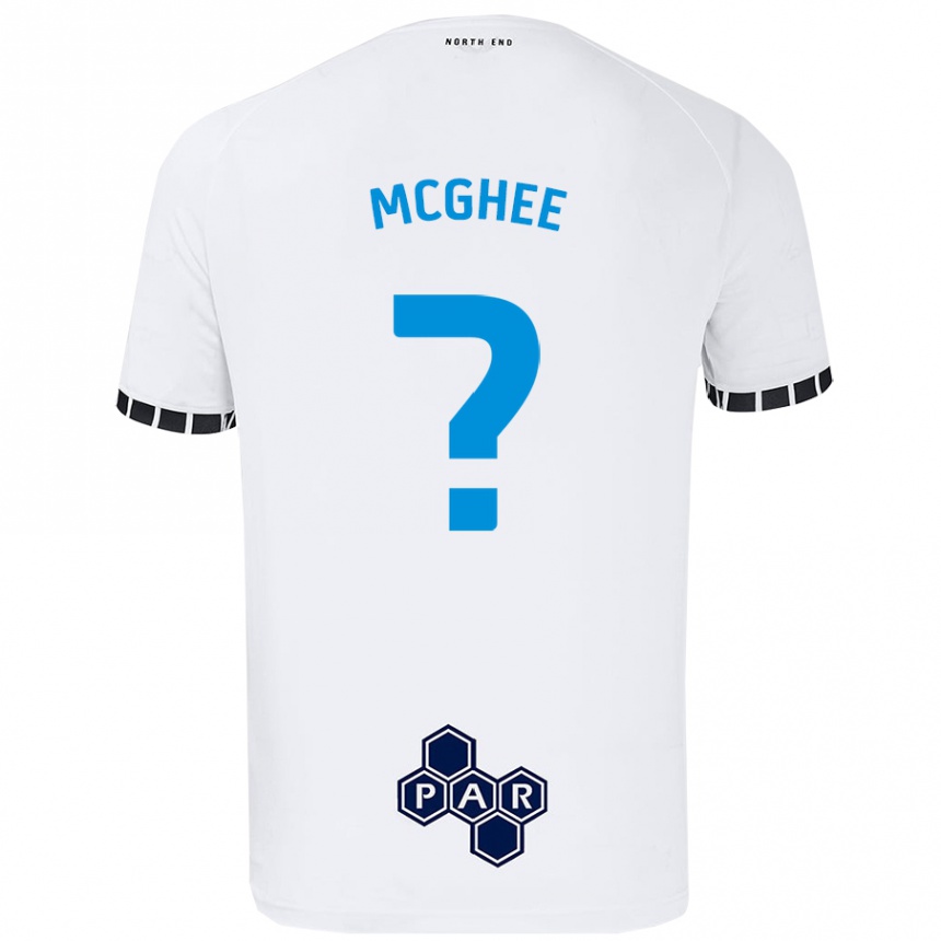 Kids Football Cole Mcghee #0 White Home Jersey 2024/25 T-Shirt Nz