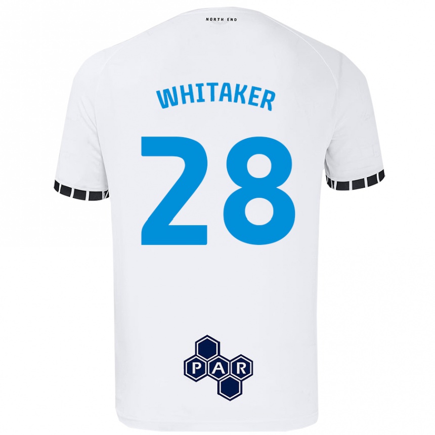 Kids Football Eve Whitaker #28 White Home Jersey 2024/25 T-Shirt Nz