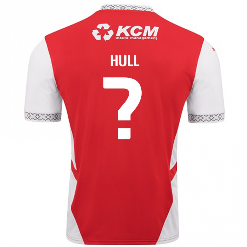 Kids Football Jake Hull #0 Red White Home Jersey 2024/25 T-Shirt Nz