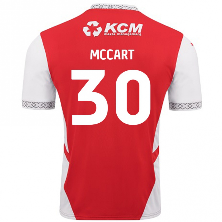 Kids Football Jamie Mccart #30 Red White Home Jersey 2024/25 T-Shirt Nz