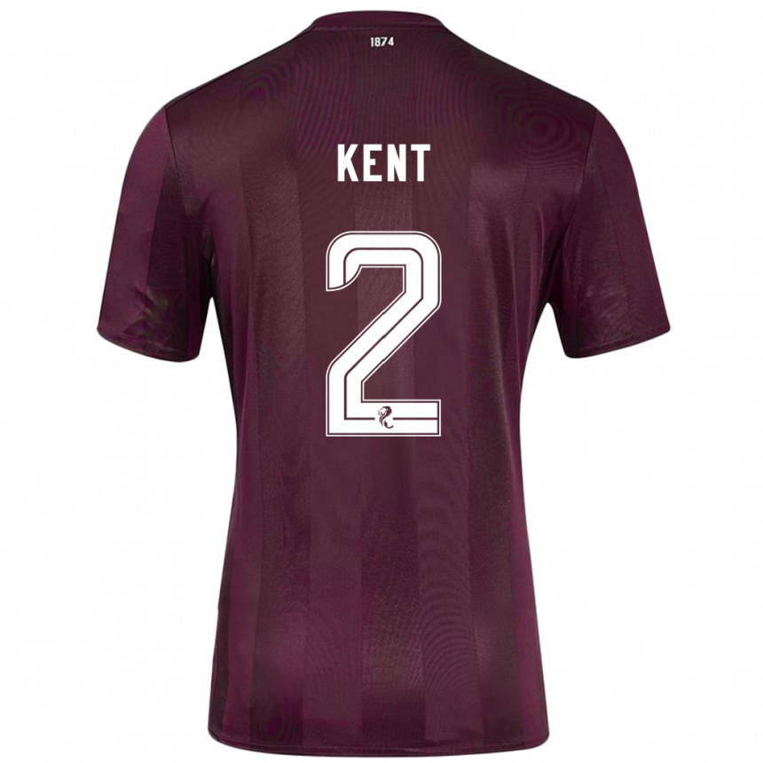 Kids Football Frankie Kent #2 Burgundy Home Jersey 2024/25 T-Shirt Nz