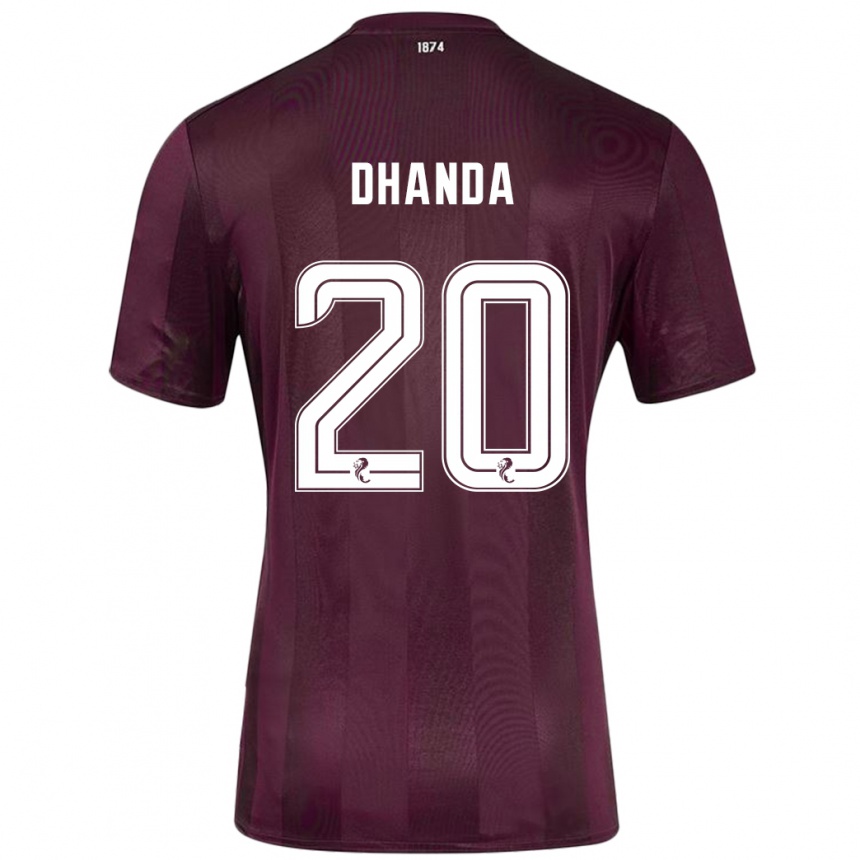 Kids Football Yan Dhanda #20 Burgundy Home Jersey 2024/25 T-Shirt Nz