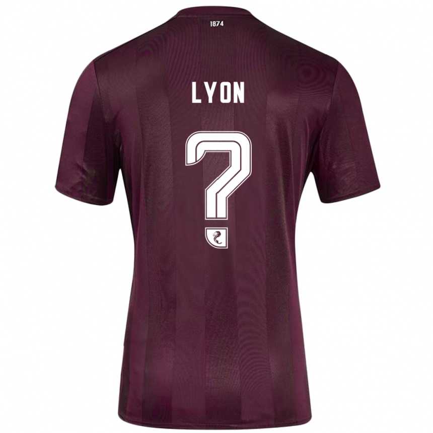 Kids Football Jack Lyon #0 Burgundy Home Jersey 2024/25 T-Shirt Nz