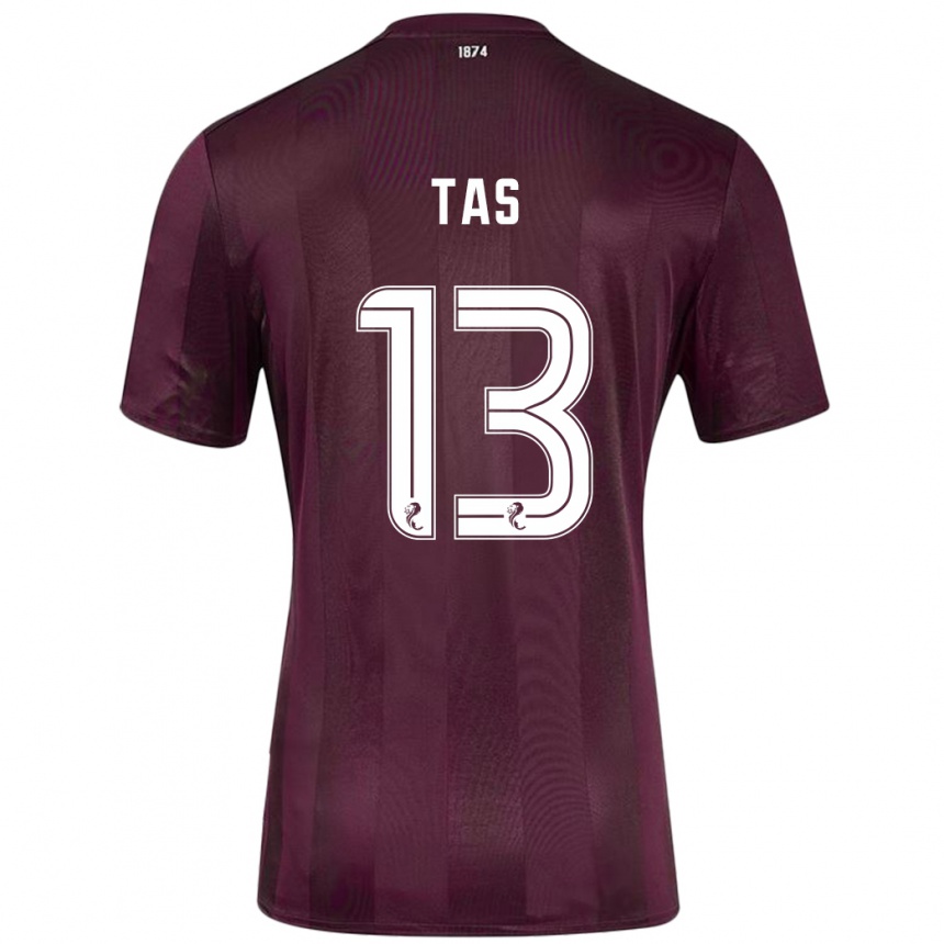 Kids Football Lyndon Tas #13 Burgundy Home Jersey 2024/25 T-Shirt Nz