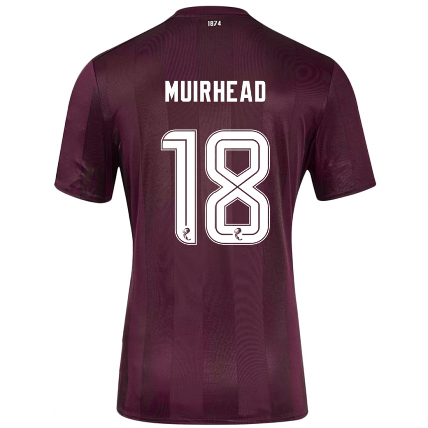 Kids Football Owen Muirhead #18 Burgundy Home Jersey 2024/25 T-Shirt Nz