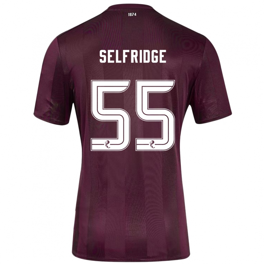 Kids Football Louis Selfridge #55 Burgundy Home Jersey 2024/25 T-Shirt Nz