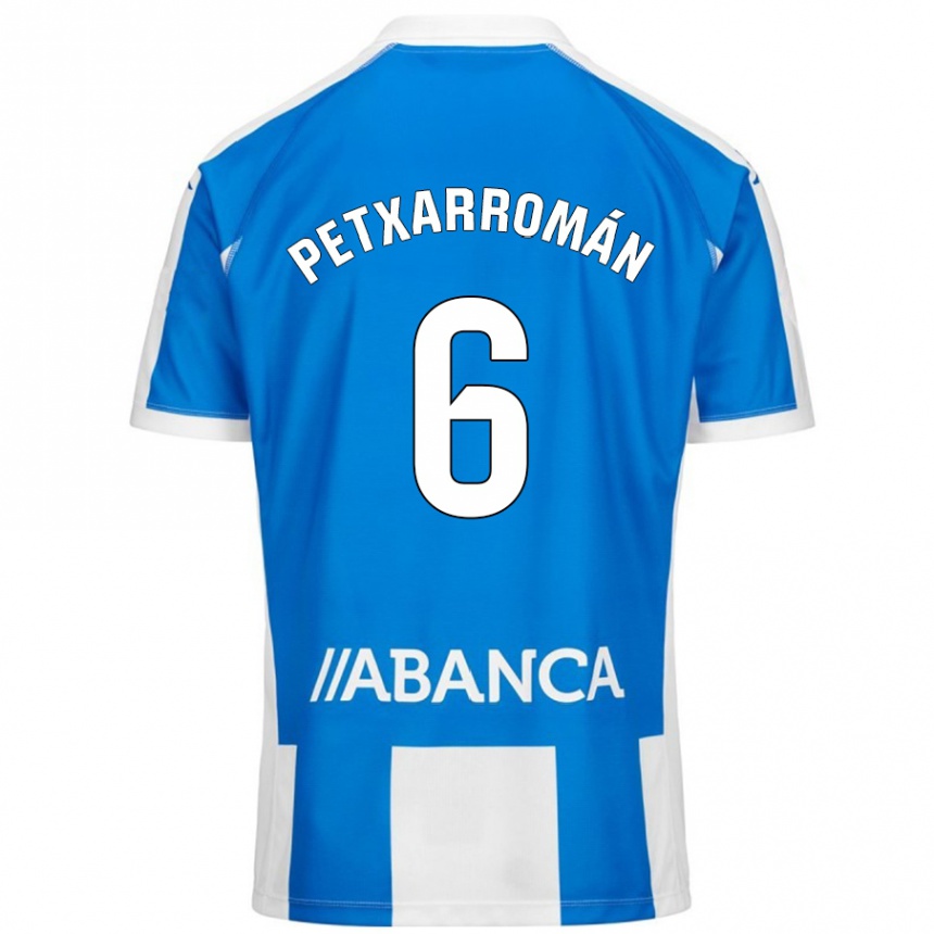 Kids Football Álex Petxa #6 Blue White Home Jersey 2024/25 T-Shirt Nz