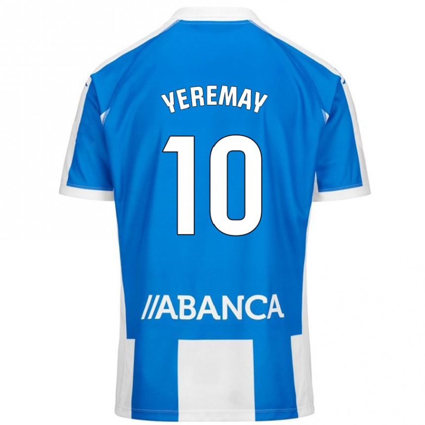 Kids Football Yeremay Hernández #10 Blue White Home Jersey 2024/25 T-Shirt Nz