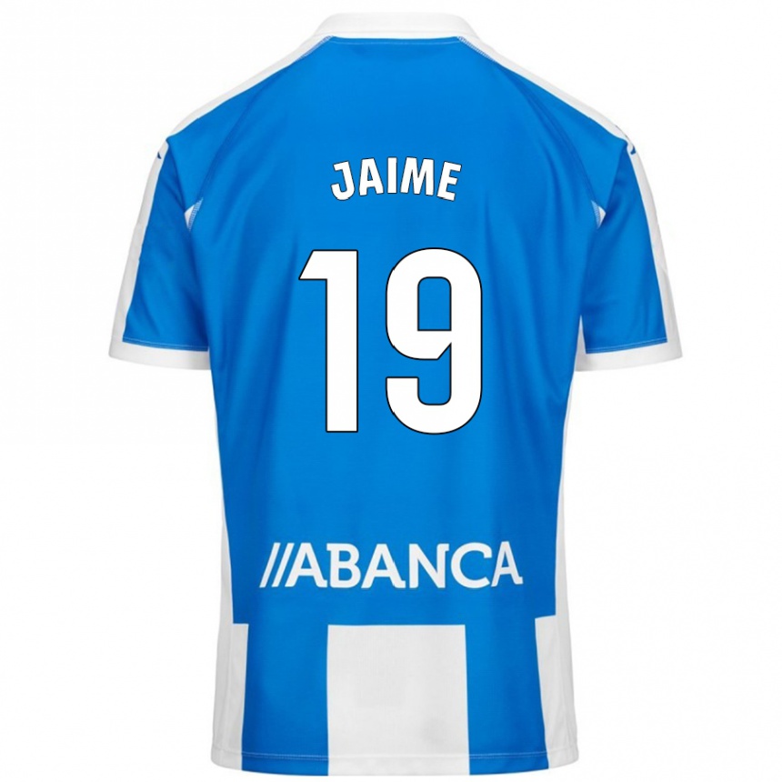 Kids Football Jaime Sánchez #19 Blue White Home Jersey 2024/25 T-Shirt Nz