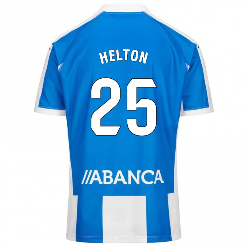 Kids Football Helton Leite #25 Blue White Home Jersey 2024/25 T-Shirt Nz