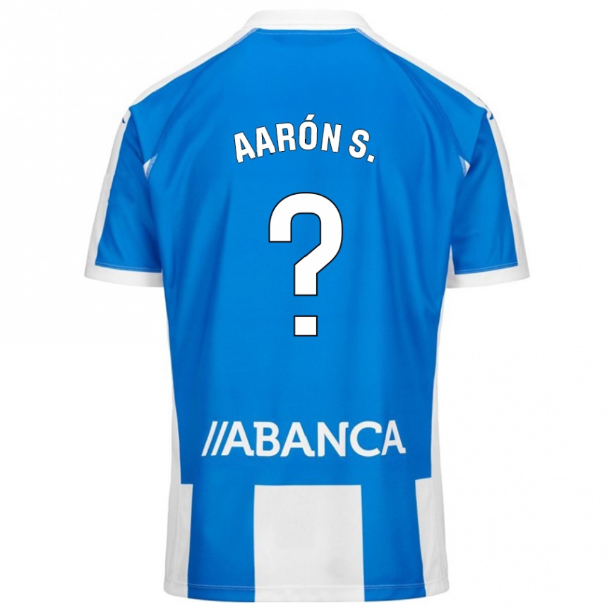 Kids Football Aarón Sánchez #0 Blue White Home Jersey 2024/25 T-Shirt Nz