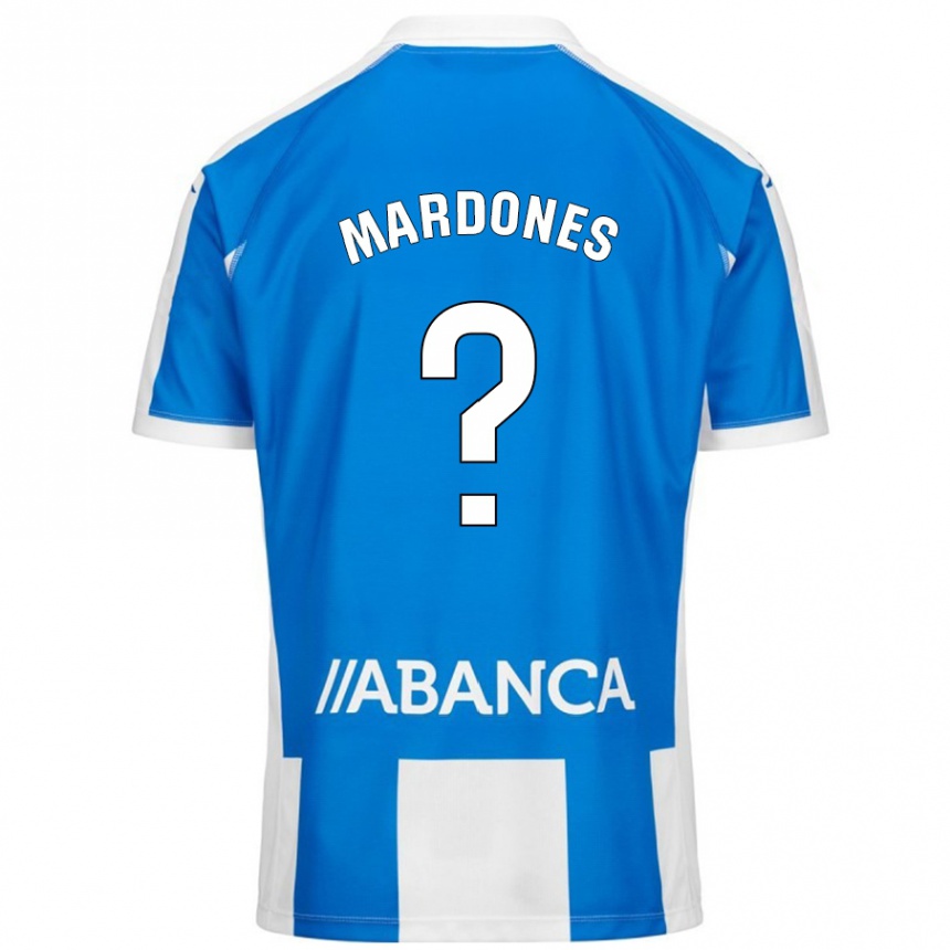 Kids Football Alvaro Mardones #0 Blue White Home Jersey 2024/25 T-Shirt Nz