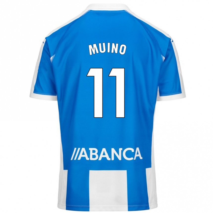 Kids Football Rosalía Muiño #11 Blue White Home Jersey 2024/25 T-Shirt Nz