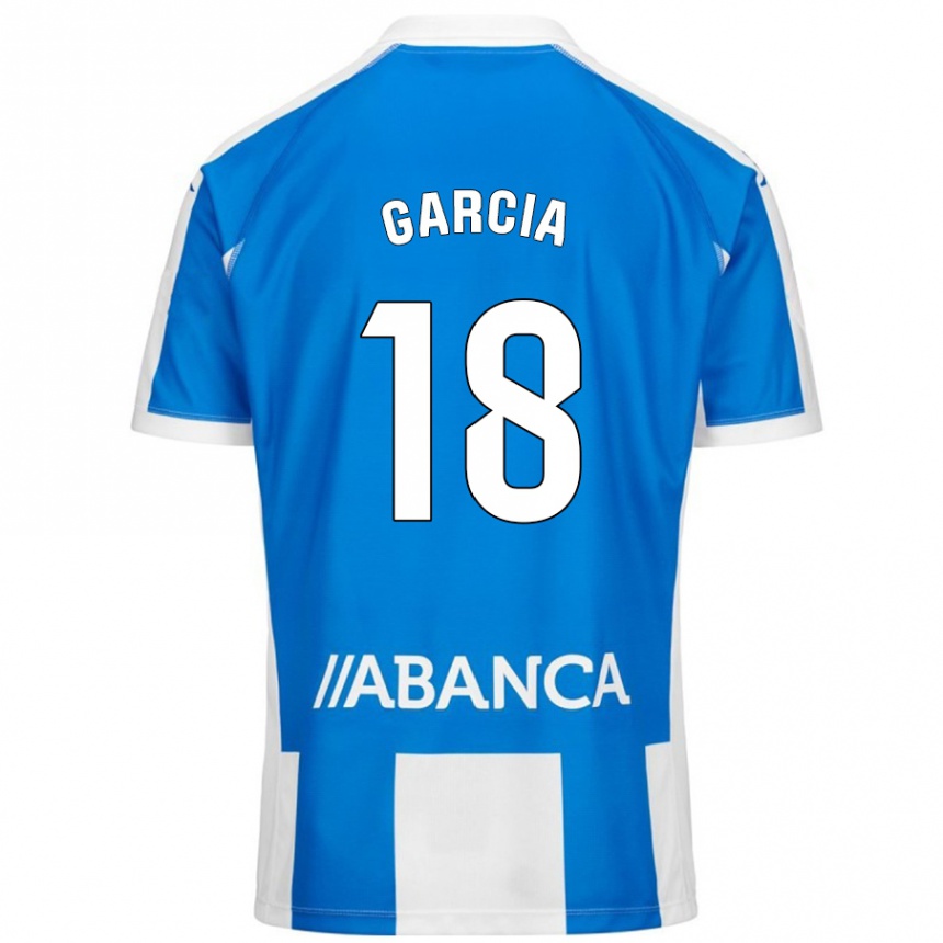 Kids Football Raquel García #18 Blue White Home Jersey 2024/25 T-Shirt Nz