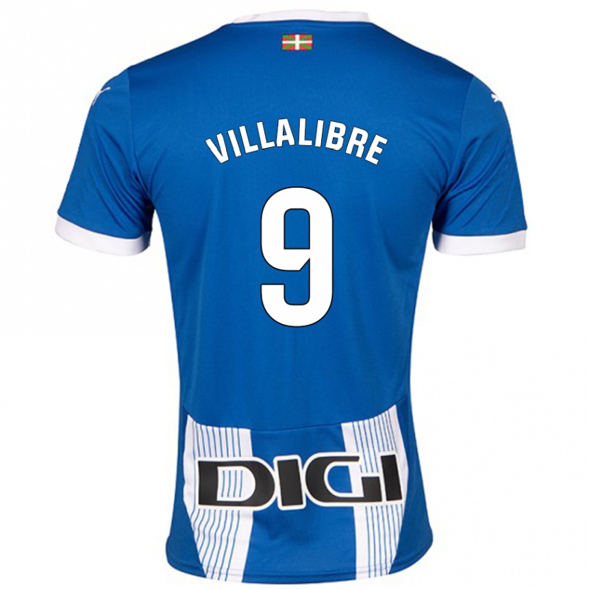 Kids Football Asier Villalibre #9 Blue Home Jersey 2024/25 T-Shirt Nz