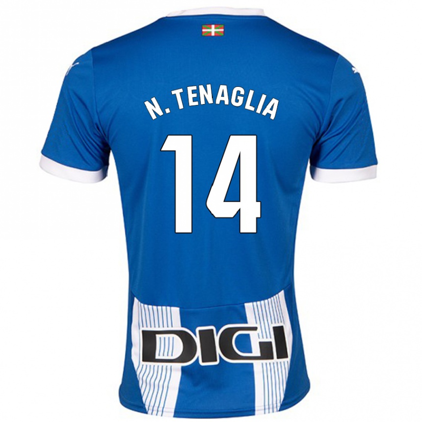 Kids Football Nahuel Tenaglia #14 Blue Home Jersey 2024/25 T-Shirt Nz