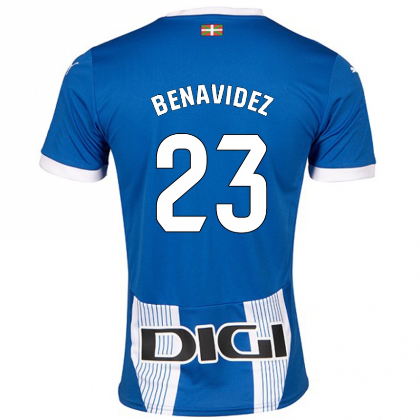 Kids Football Carlos Benavidez #23 Blue Home Jersey 2024/25 T-Shirt Nz