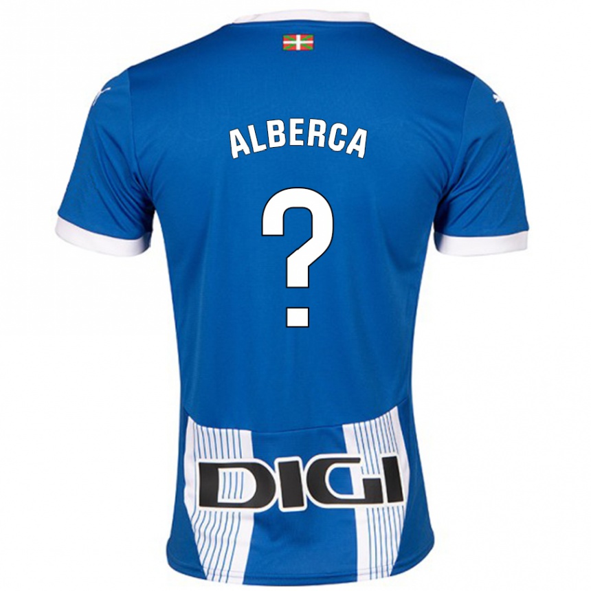 Kids Football Iñaki Alberca #0 Blue Home Jersey 2024/25 T-Shirt Nz