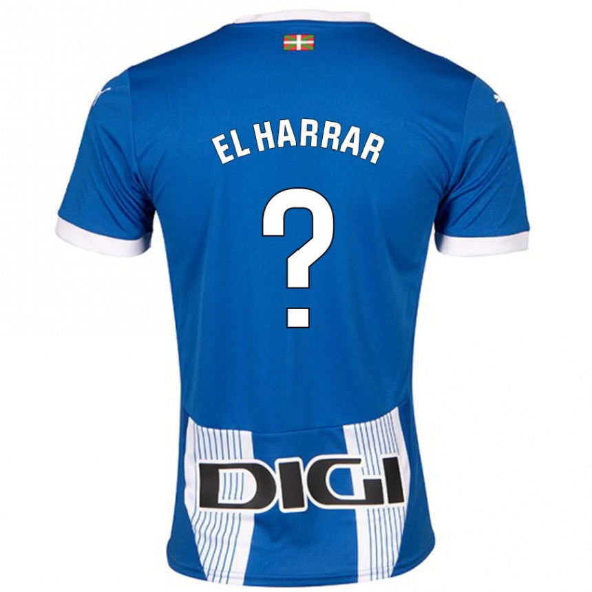 Kids Football Mohamed El Harrar #0 Blue Home Jersey 2024/25 T-Shirt Nz